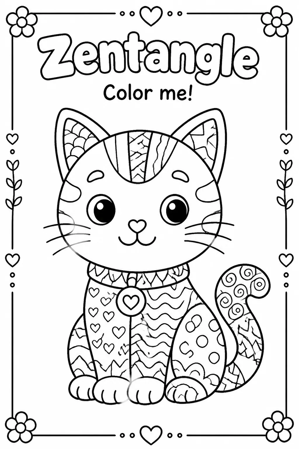 Zentangle Coloring Pages