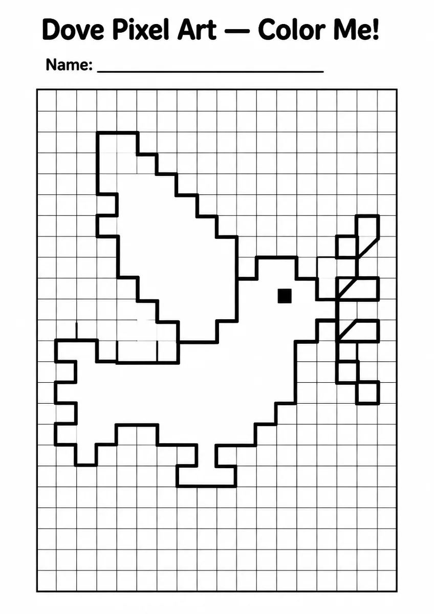 Dove Pixel Art