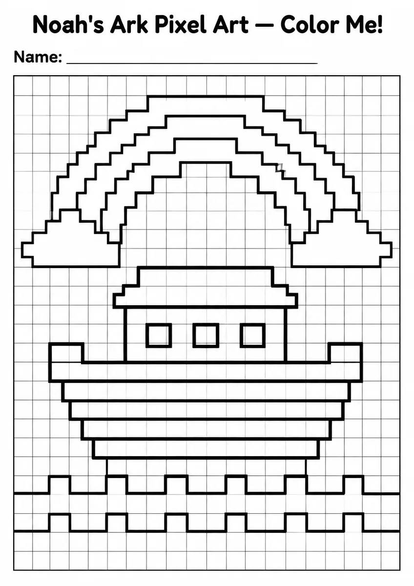 Noah's Ark Pixel Art