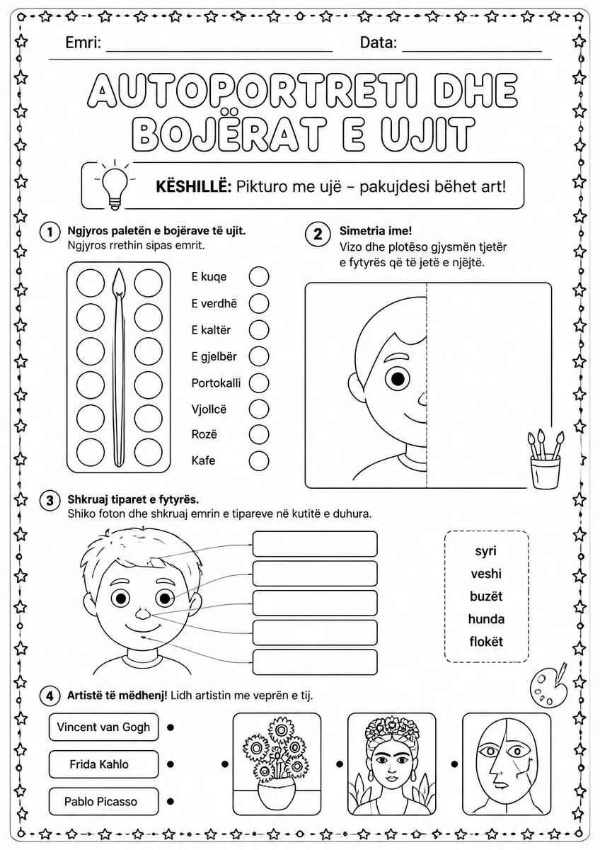Autoportreti dhe bojërat e ujit