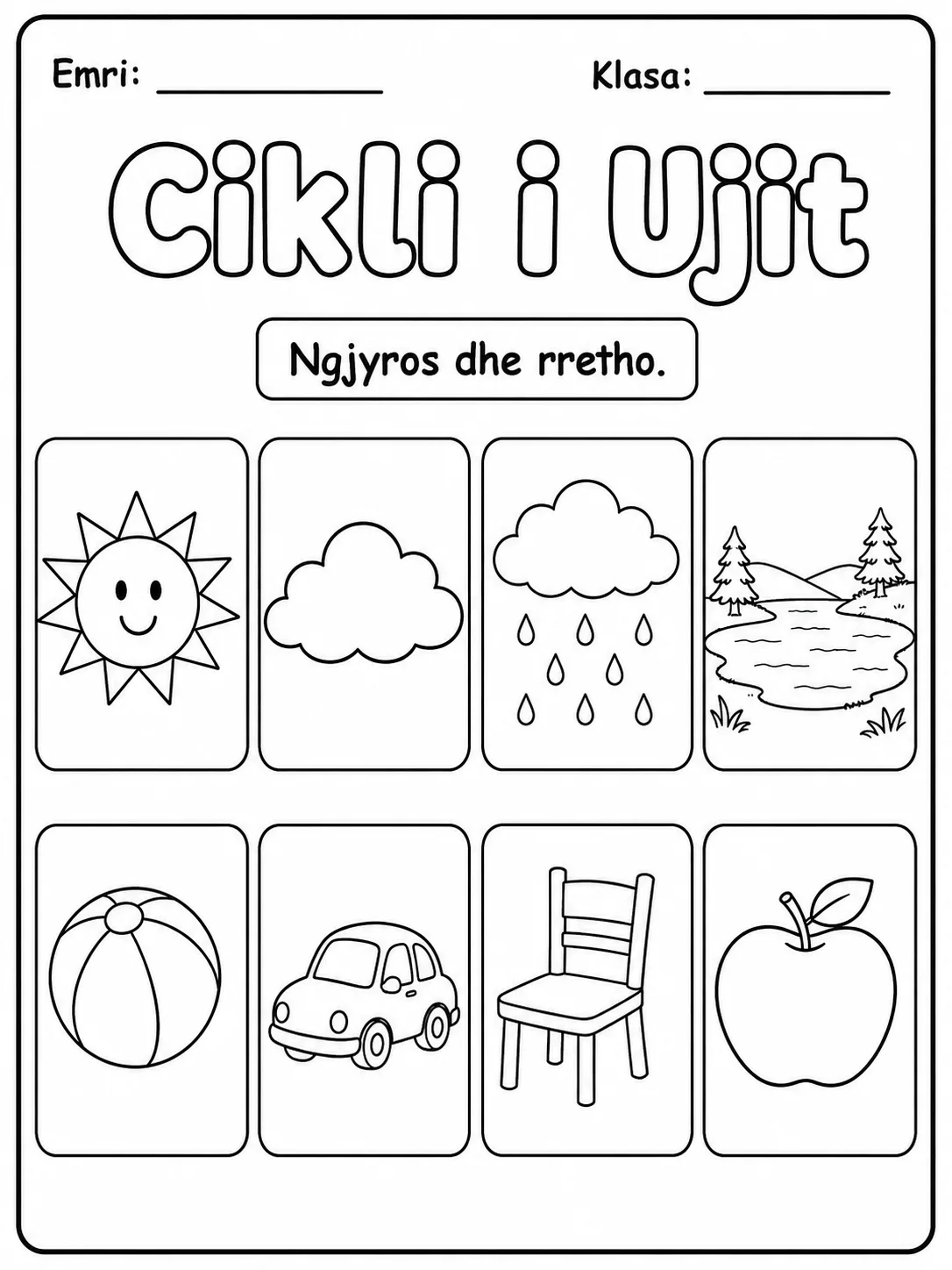 Cikli i ujit - Pako fletësh pune