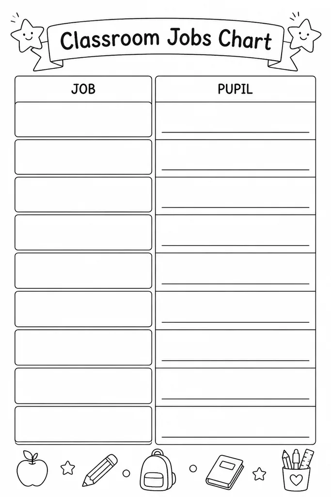 Classroom Jobs Chart