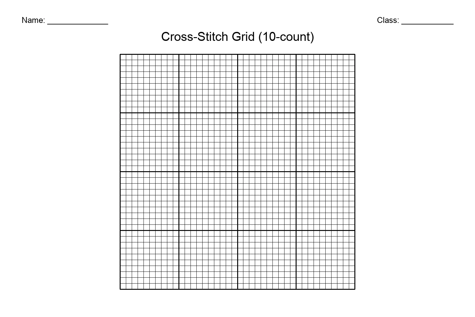 Cross-Stitch Grid (10-count)