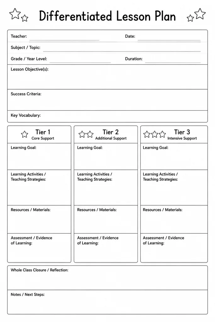 Differentiated Lesson Plan