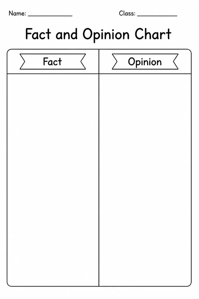 Fact and Opinion Chart