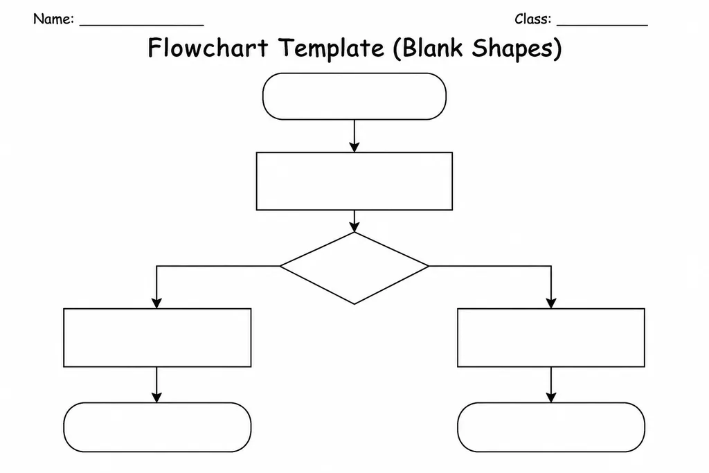 Flowchart Template (Blank Shapes)