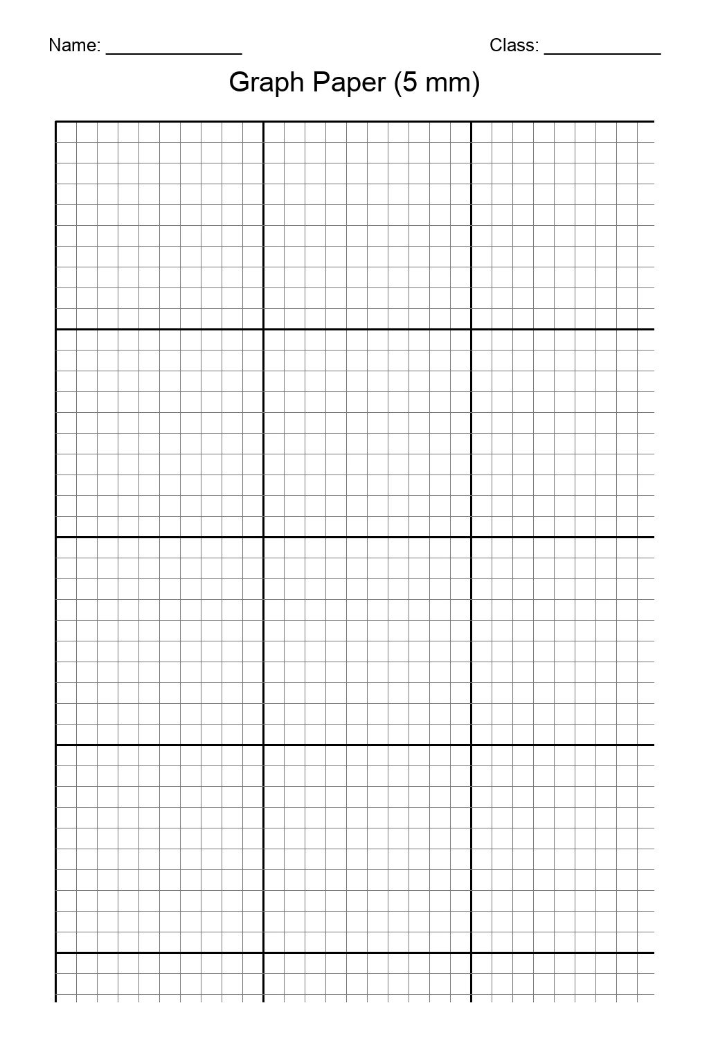 Graph Paper 5 mm