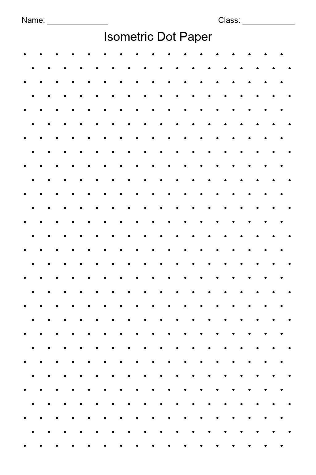Isometric Dot Paper