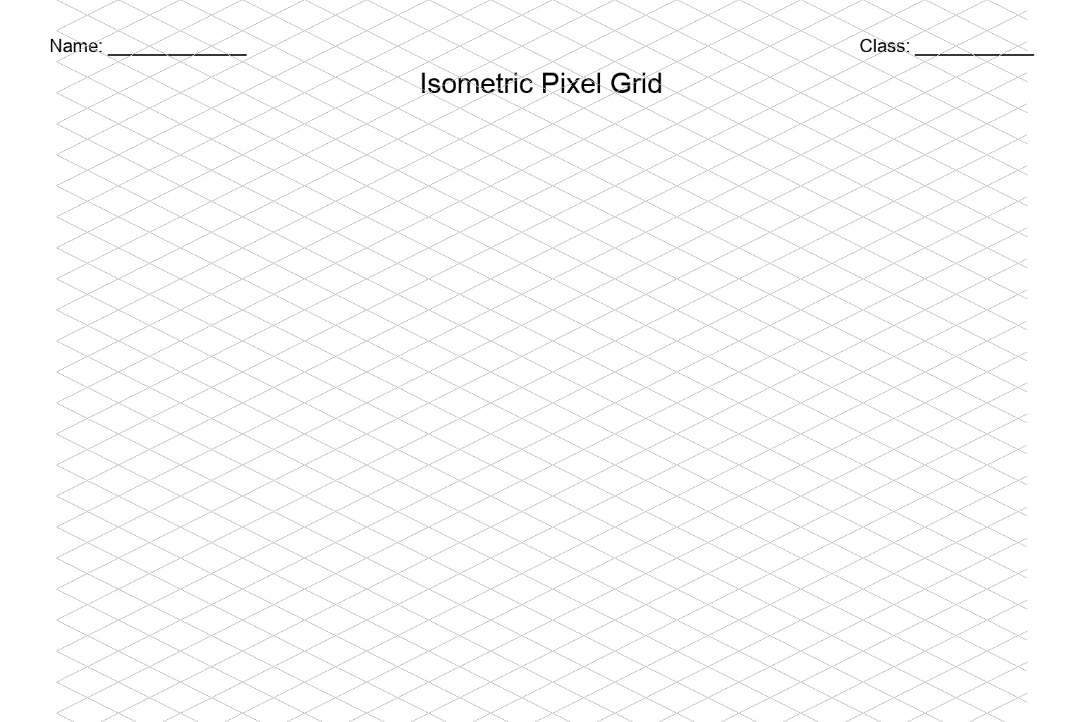 Isometric Pixel Grid