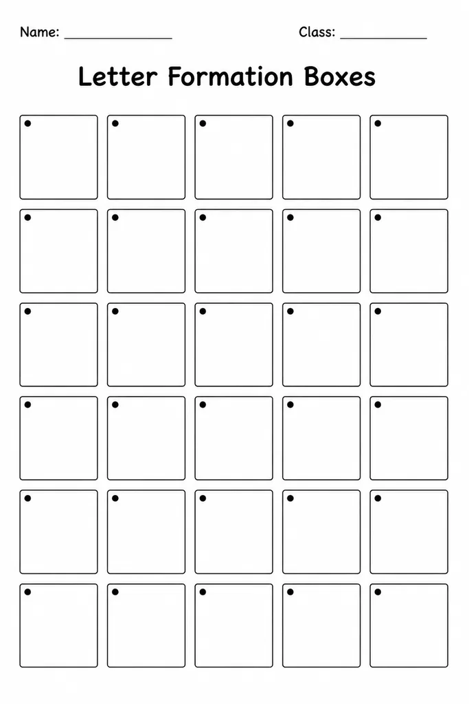 Letter Formation Boxes
