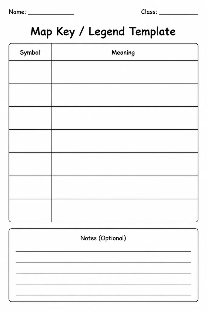 Map Key / Legend Template