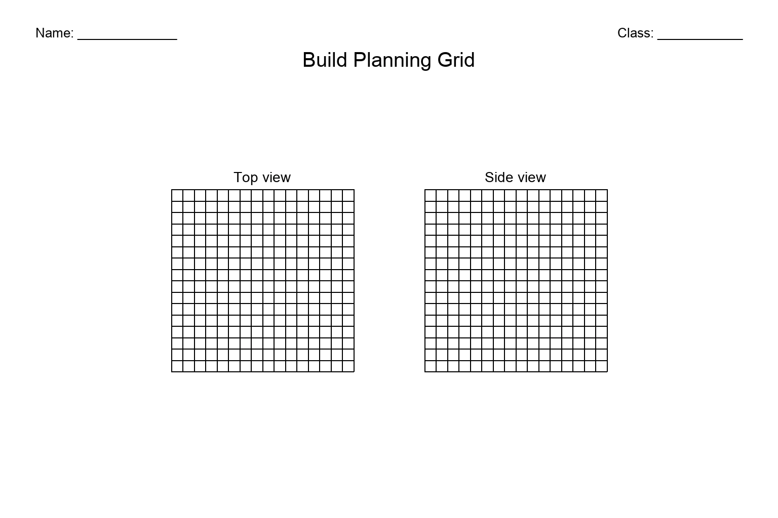 Minecraft-Style Build Grid