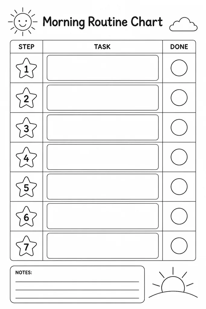 Morning Routine Chart