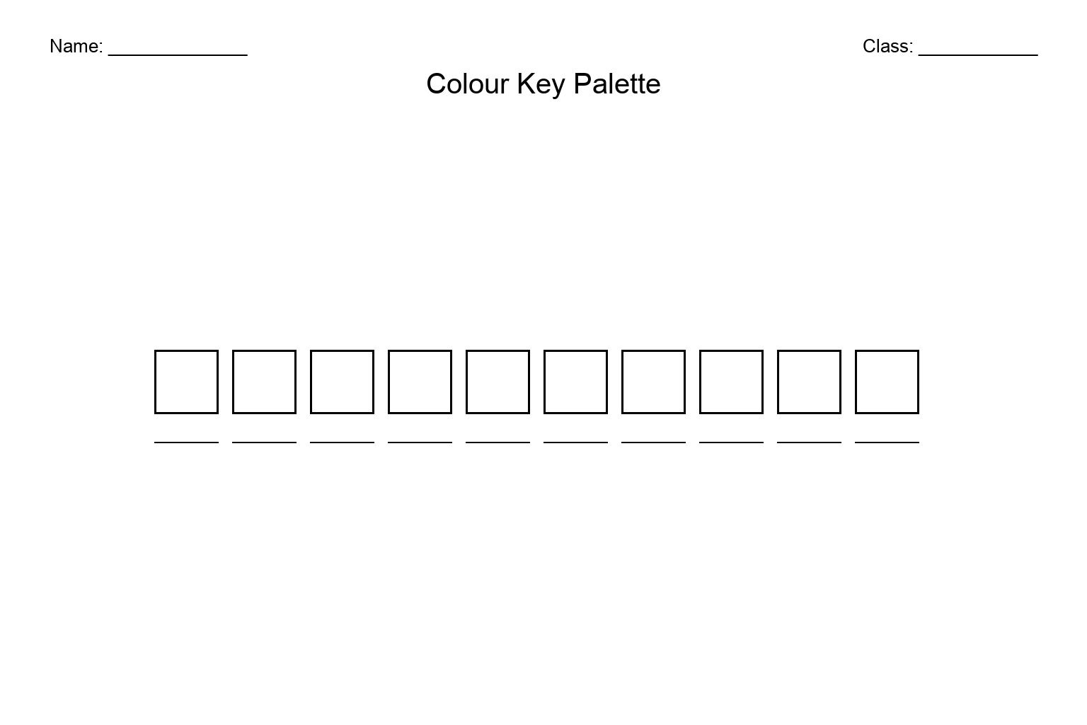 Pixel Colour-Key Palette Strip