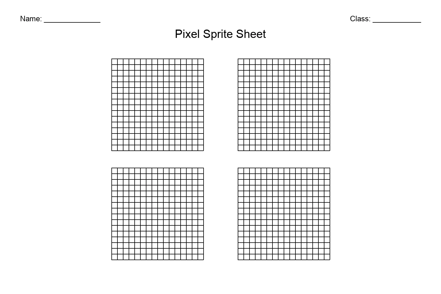Pixel Sprite-Sheet Template