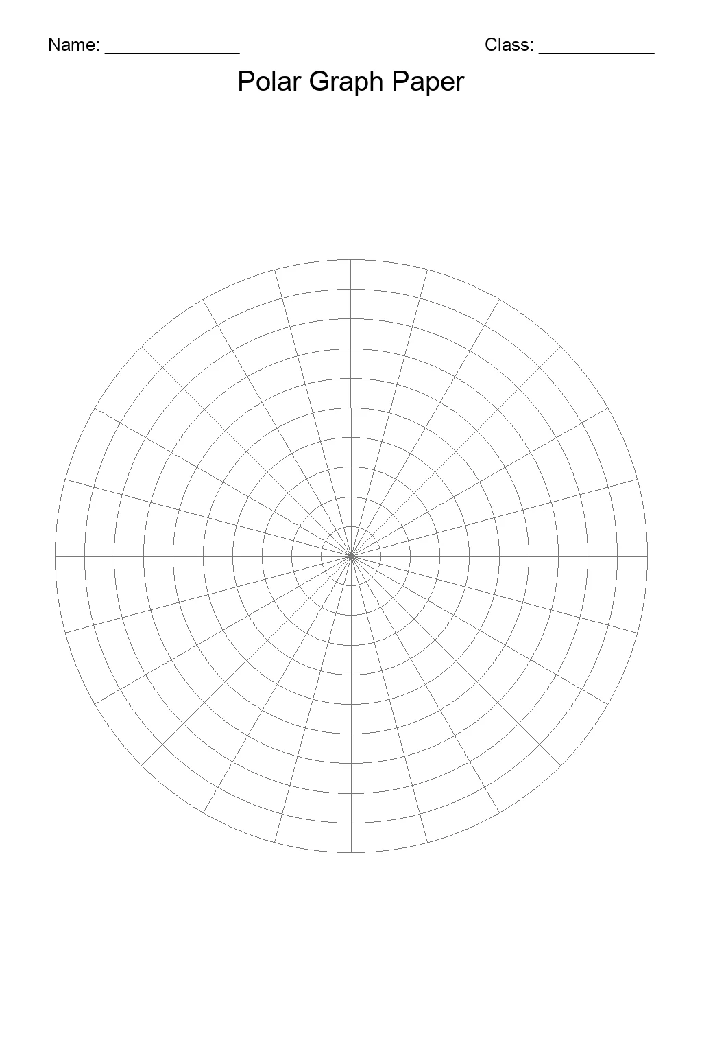 Polar Graph Paper