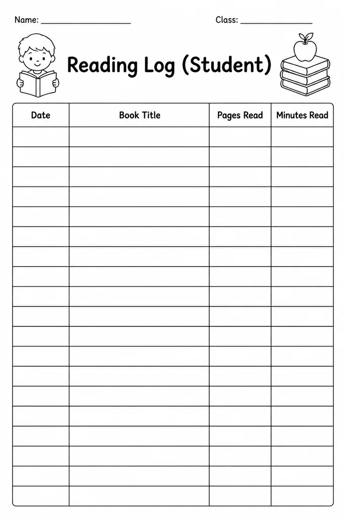 Reading Log (Student)