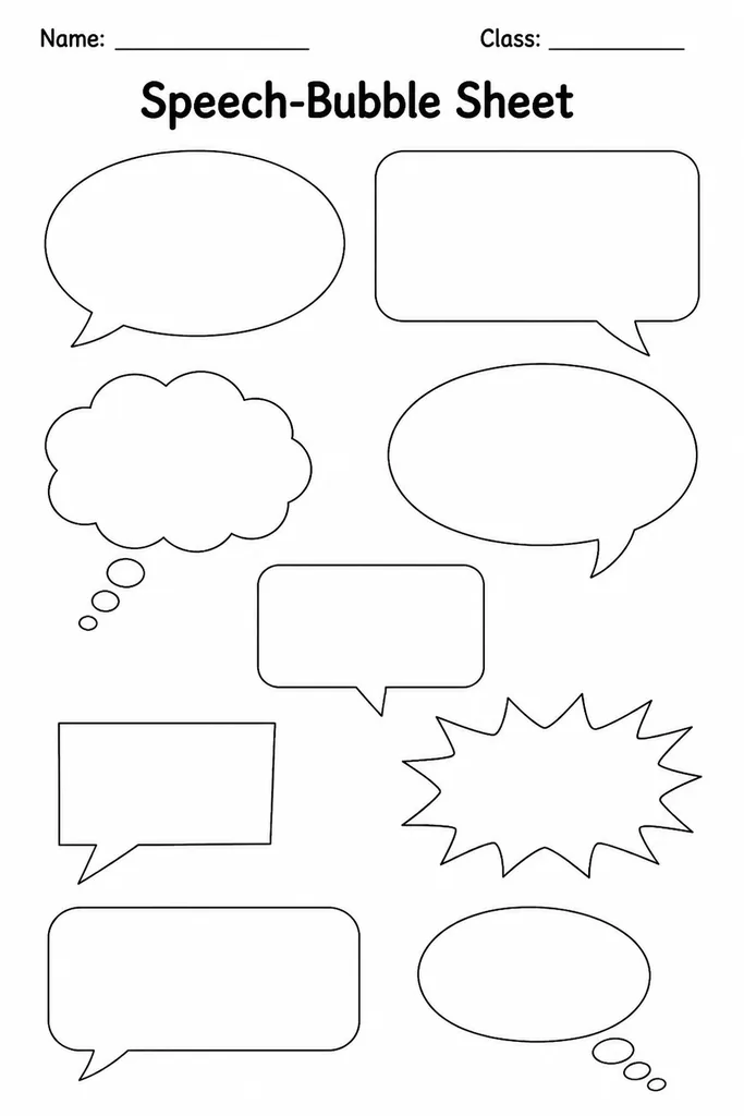 Speech-Bubble Sheet