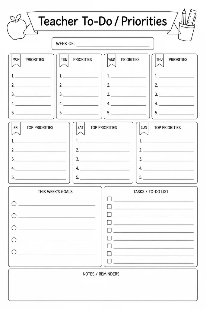 Teacher To-Do / Priorities