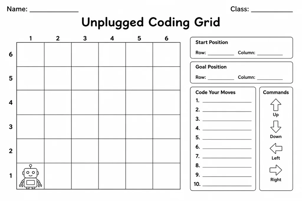 Unplugged Coding Grid