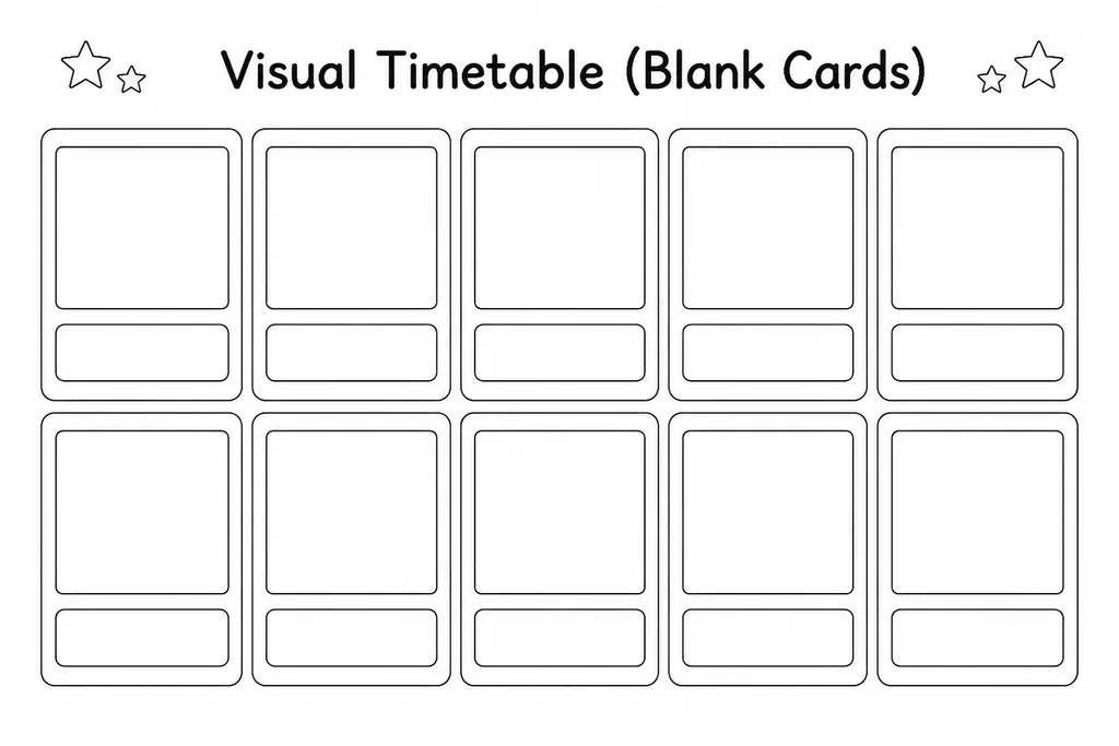Visual Timetable (Blank Cards)