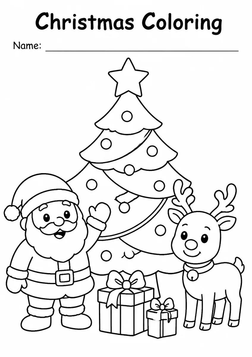 Christmas Coloring Pages — Kindergarten