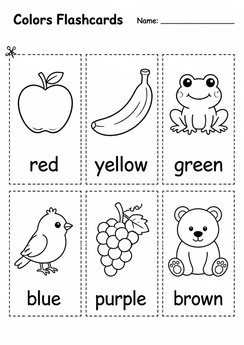 Colors Flashcards — Grade 1