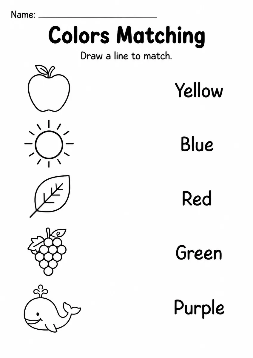 Colors Matching β Grade 1