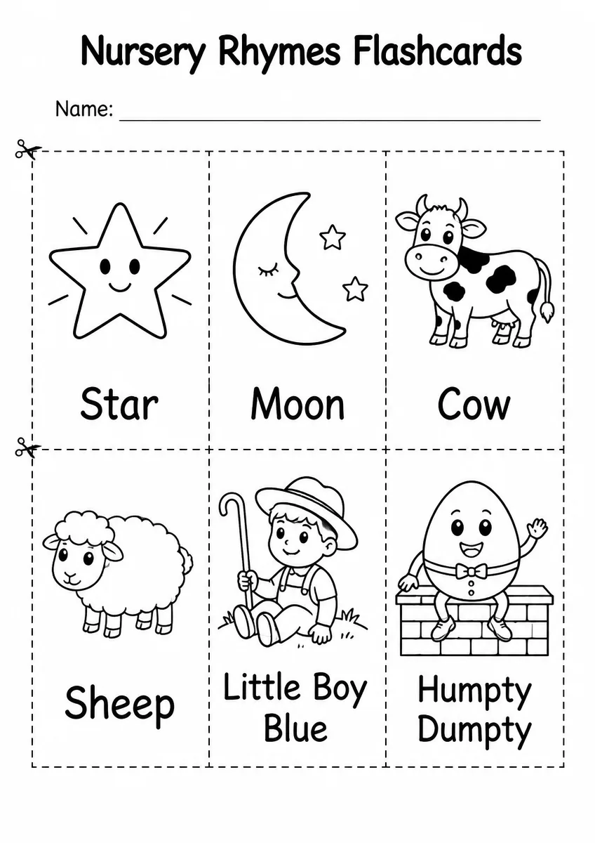 Nursery Rhymes Flashcards β Grade 1