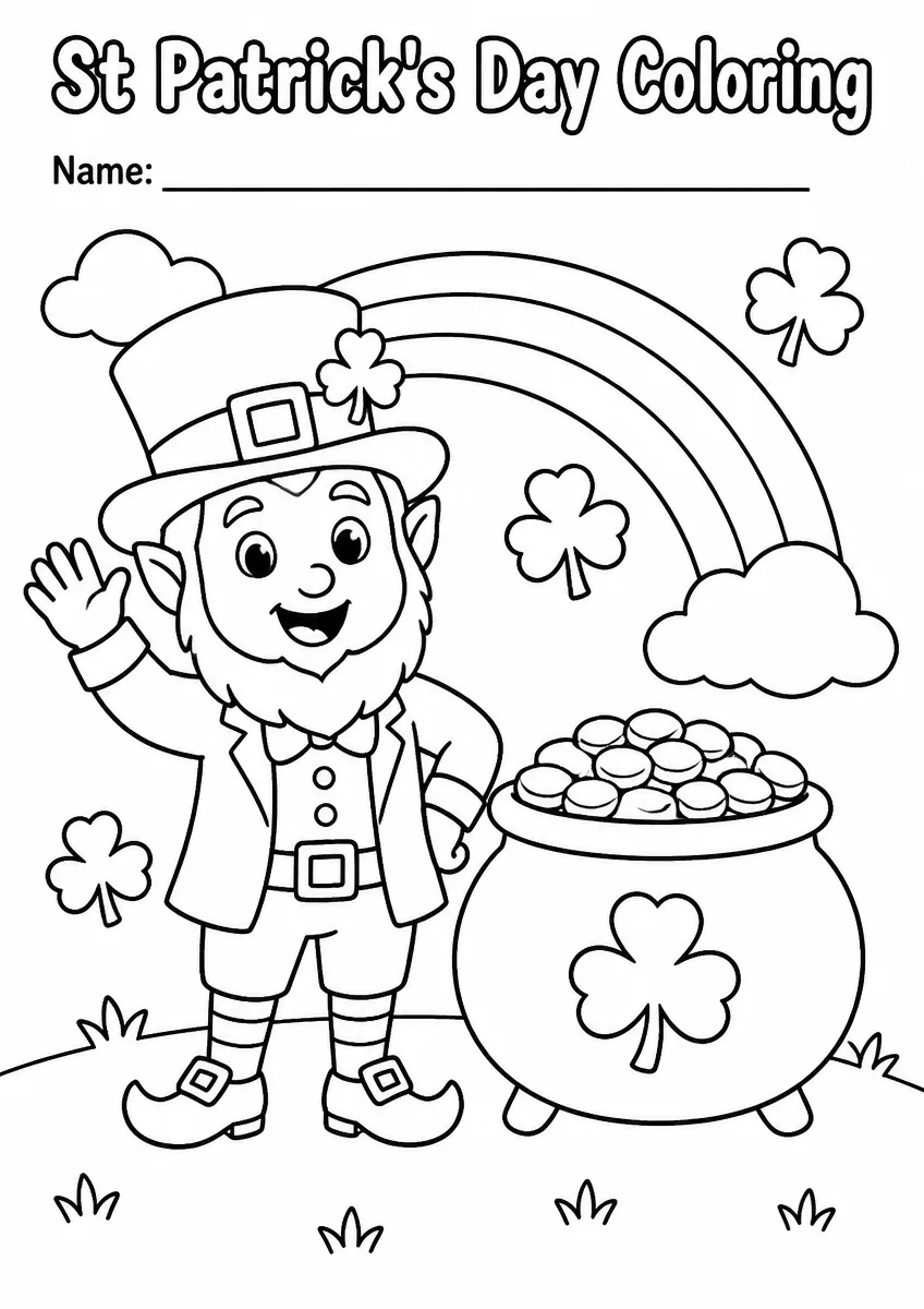 St Patrick's Day Coloring Pages — Grade 3