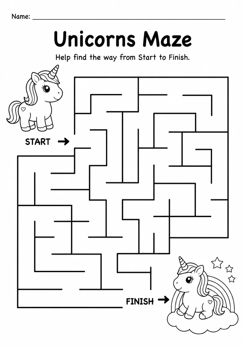 Unicorns Maze — Kindergarten