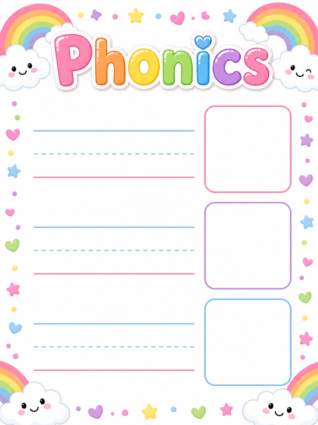 Phonics Writing Templates Pack
